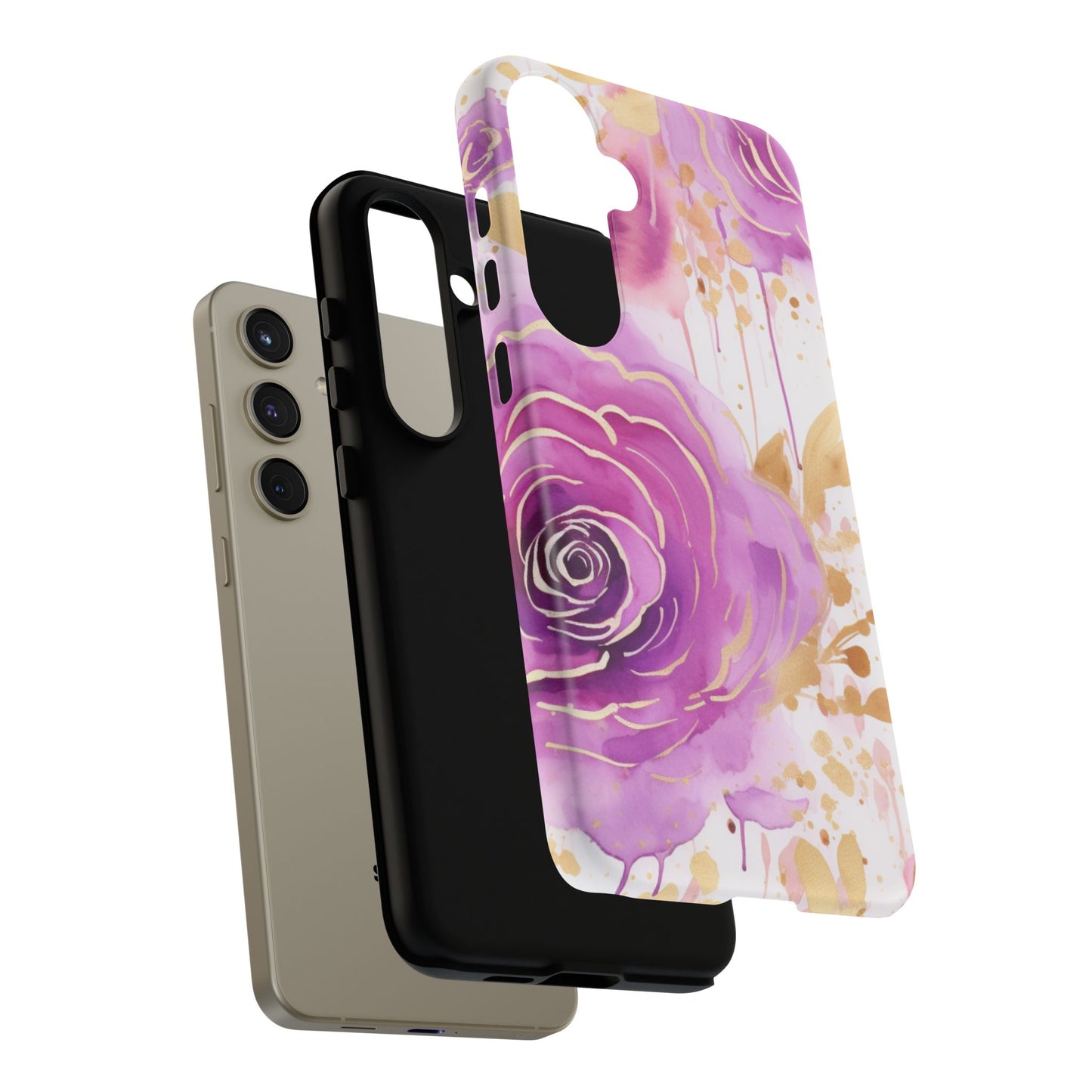 Radiant Purple & Gold Floral - Samsung Galaxy Series Case