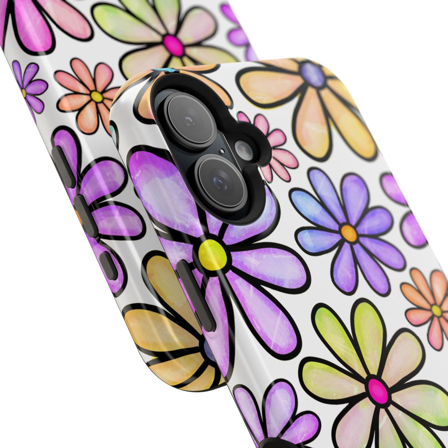 Pastel Daisy Dream MagSafe iPhone Case – Slim Profile, Glossy Finish