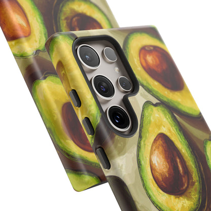 Realistic Avocado Samsung Galaxy  Case – Detailed Green Fruit Design, Shockproof Protection