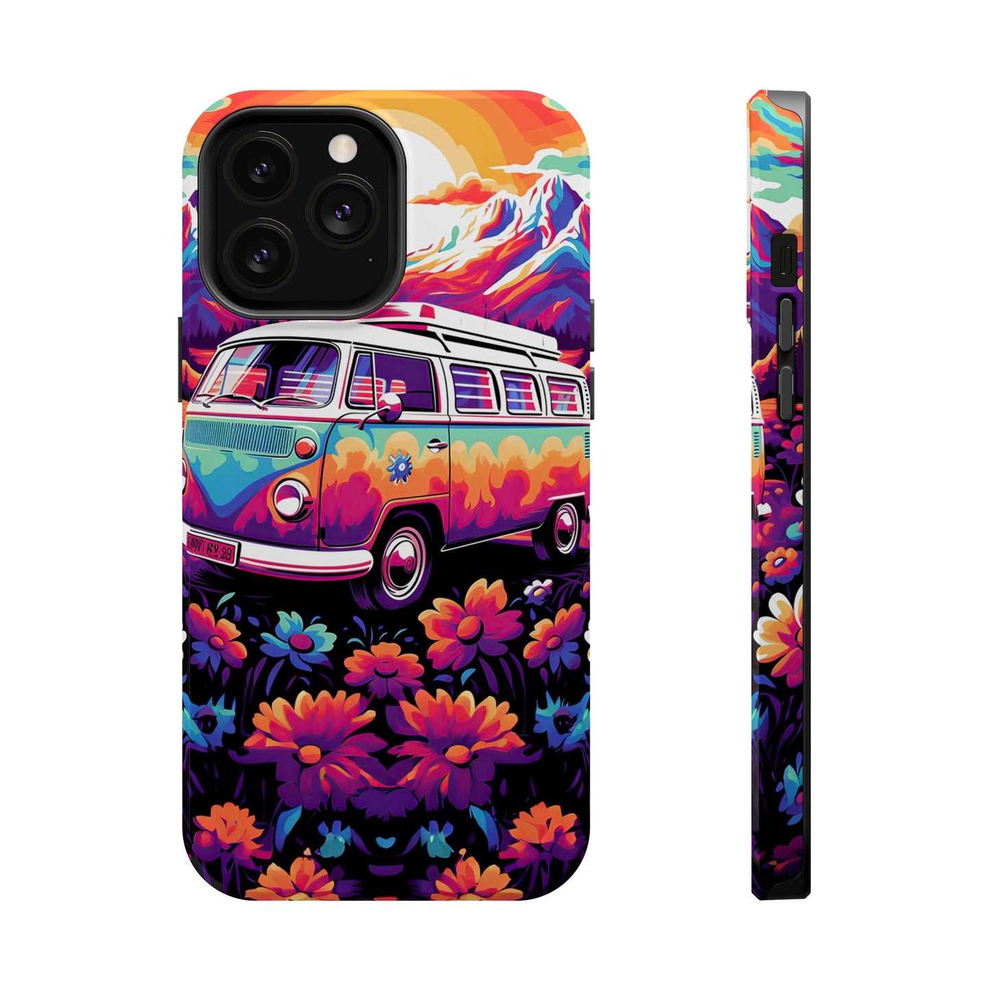 Groovy Floral Sunset Van – MagSafe iPhone Series Case