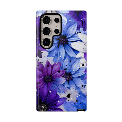 Vibrant Purple & Blue Floral Splash - Samsung Galaxy Series Case