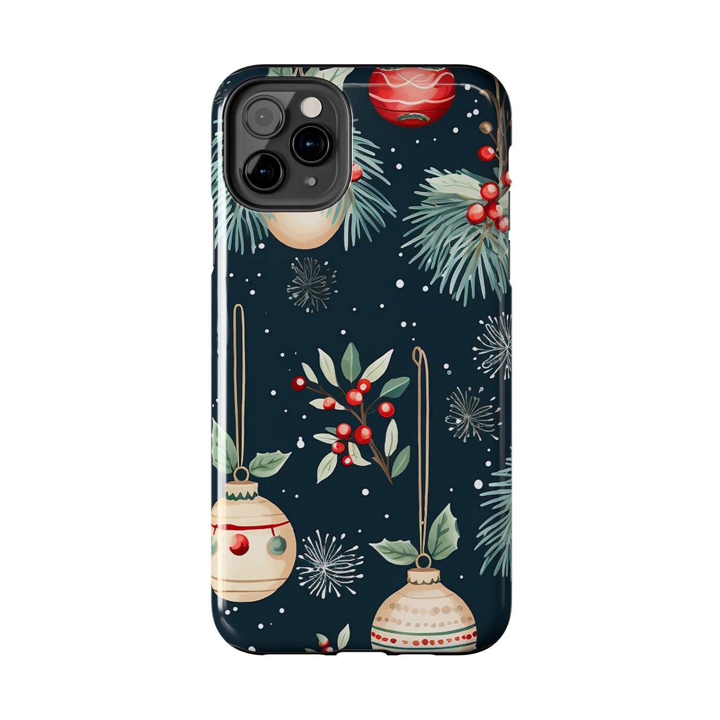 Elegant Christmas Ornaments and Pine - iPhone Series Case