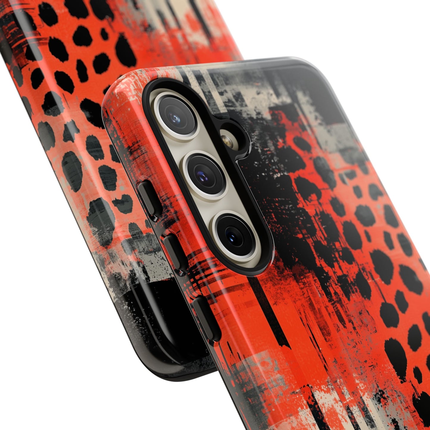 Cheetah Plaid Case – Red & Black Pattern