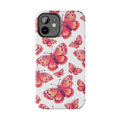 Coral Butterfly iPhone Case – Slim, Protective Design with Bold Watercolor Print