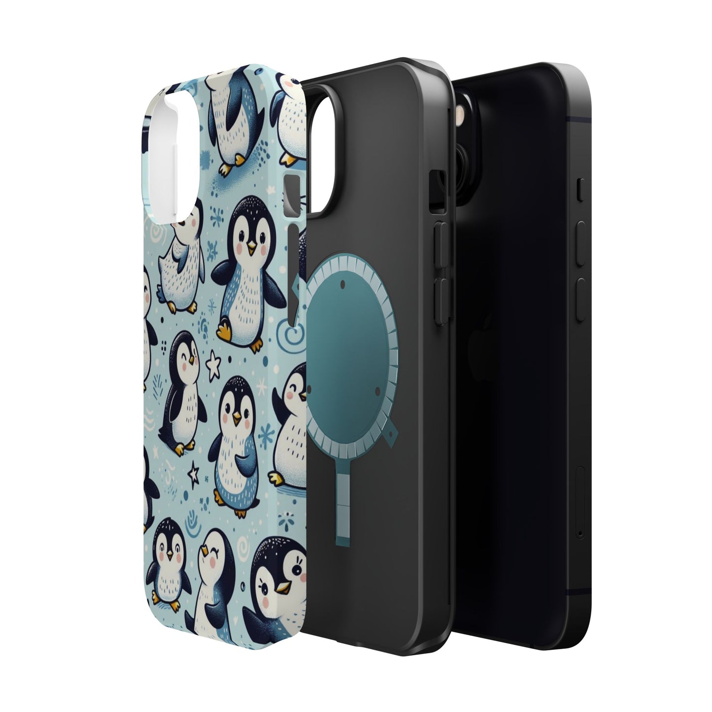 Cute Penguin Parade iPhone Case