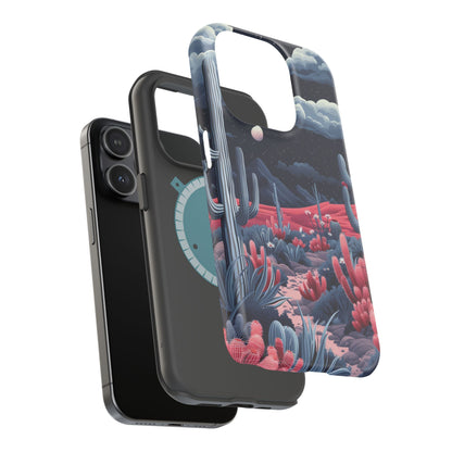 Moonlit Saguaro iPhone Case