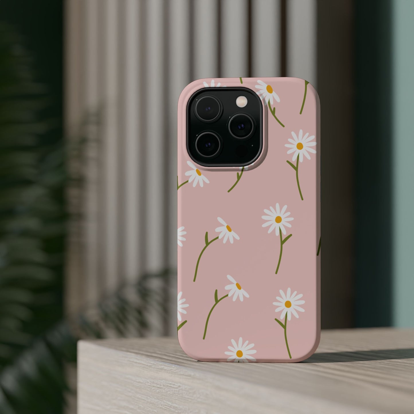 Daisy Delight Tough MagSafe iPhone Case – Cute Floral Design with Dual-Layer Protection