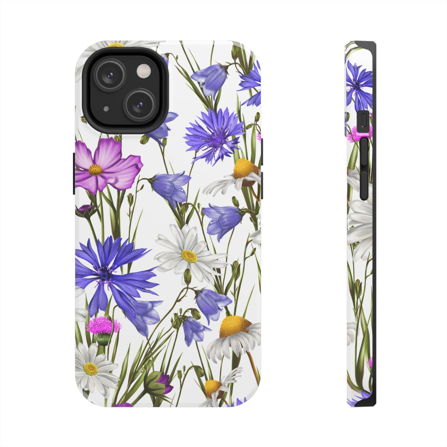 Wildflower Meadow iPhone Case – Purple, Blue, and White Floral Design