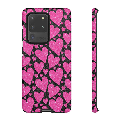 Glitter Hearts Samsung Galaxy Case