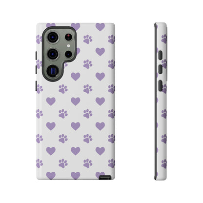 Paw Prints & Hearts – Samsung Galaxy Case, Cute and Durable Design