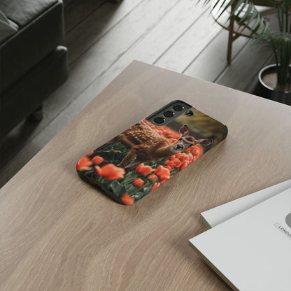 Fawn Among Tulips Samsung Galaxy Case