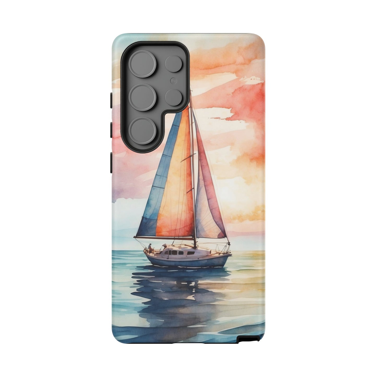 Sailboat Sunset Samsung Galaxy Case – Vibrant Watercolor Design