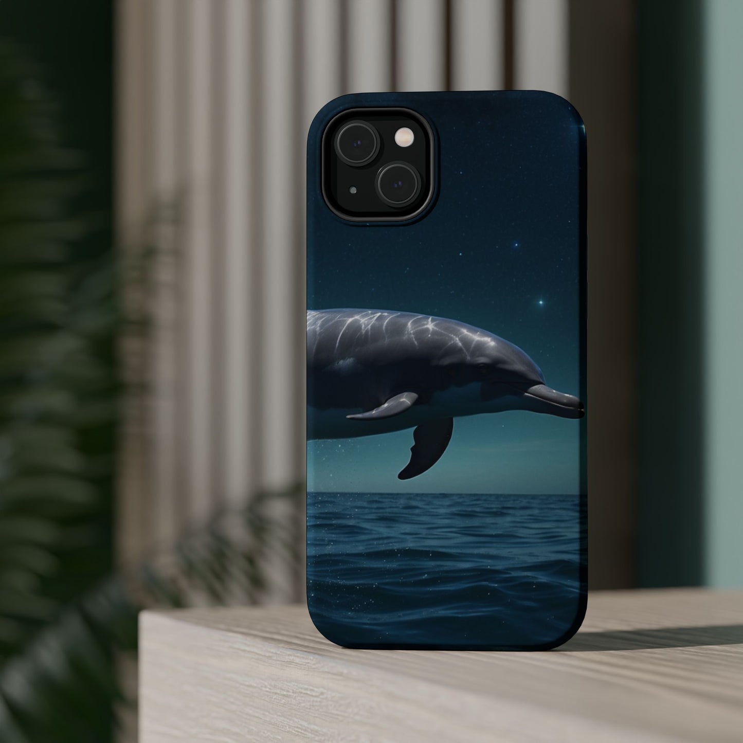 Midnight Ocean Dolphin - MagSafe-Compatible Case