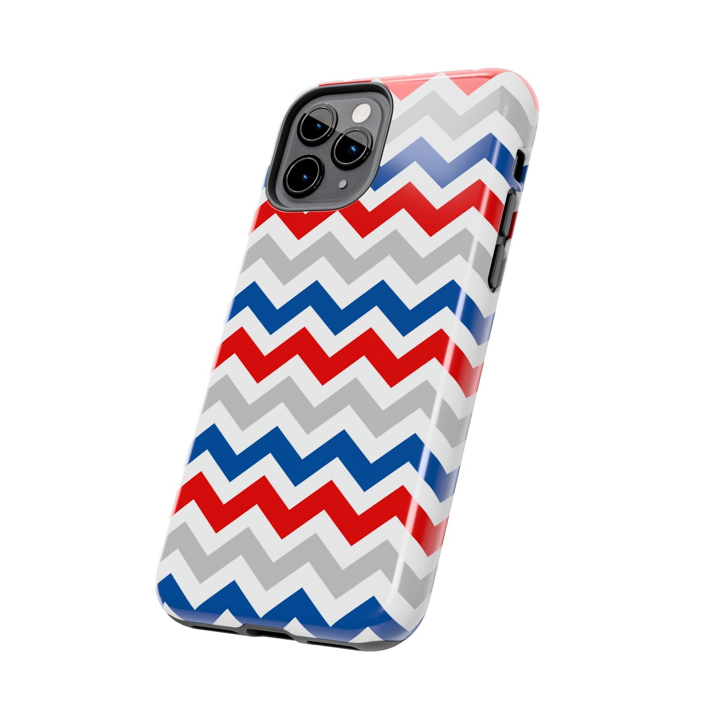 Patriotic Red, White & Blue Chevron – Geometric iPhone Case