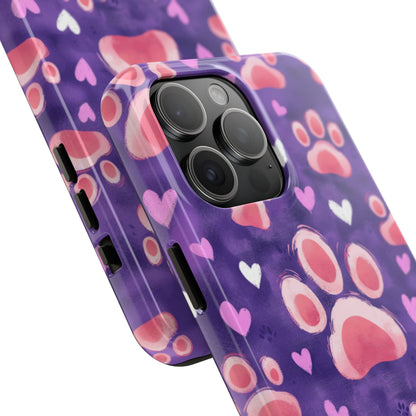 Bold Paw Print iPhone Case - Vibrant Pet-Themed Protective Cover