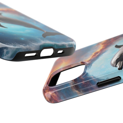 Cosmic Dolphin Space Vibes - iPhone Case