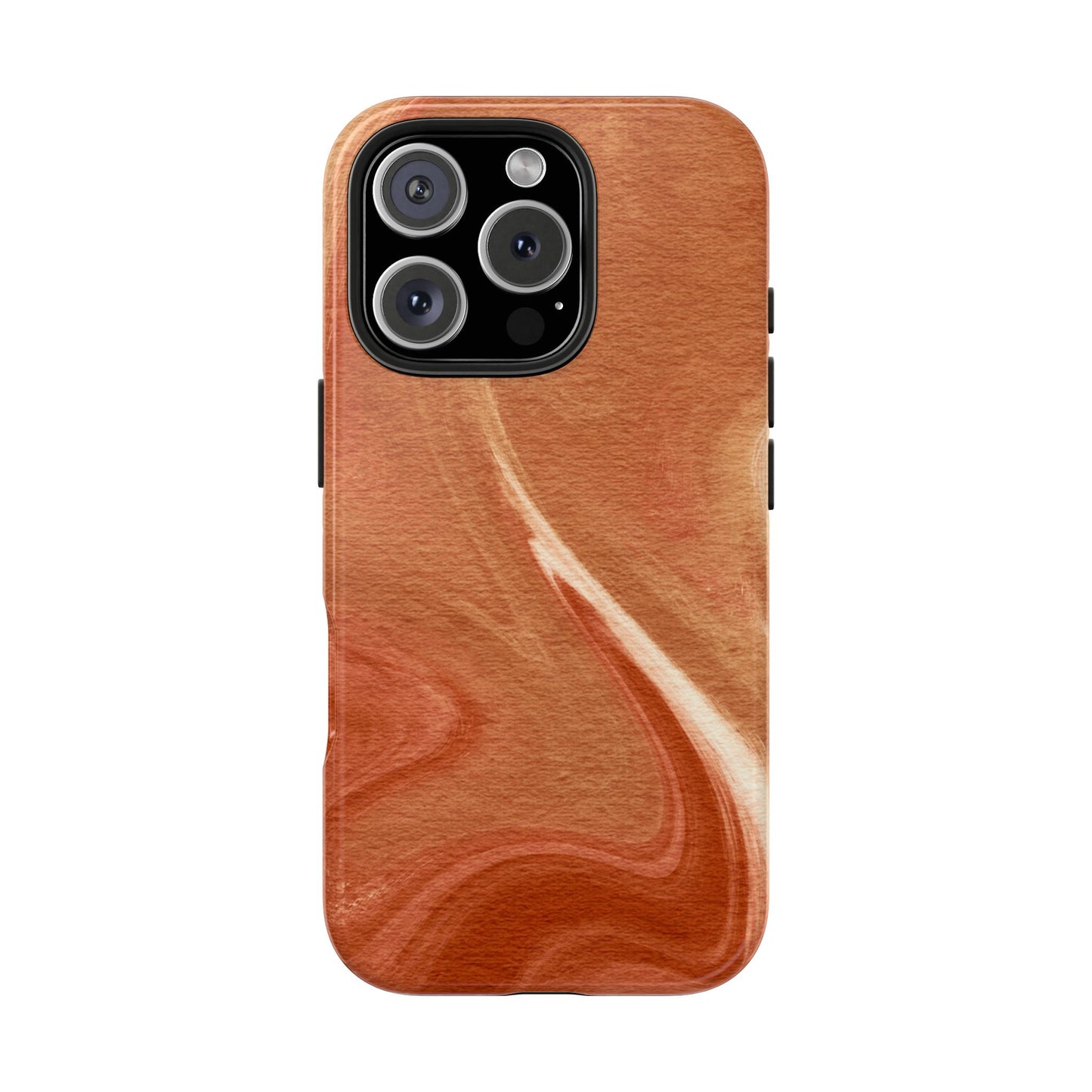 Earthy Terracotta Swirl MagSafe iPhone Case – Elegant Design with Magnetic Precision