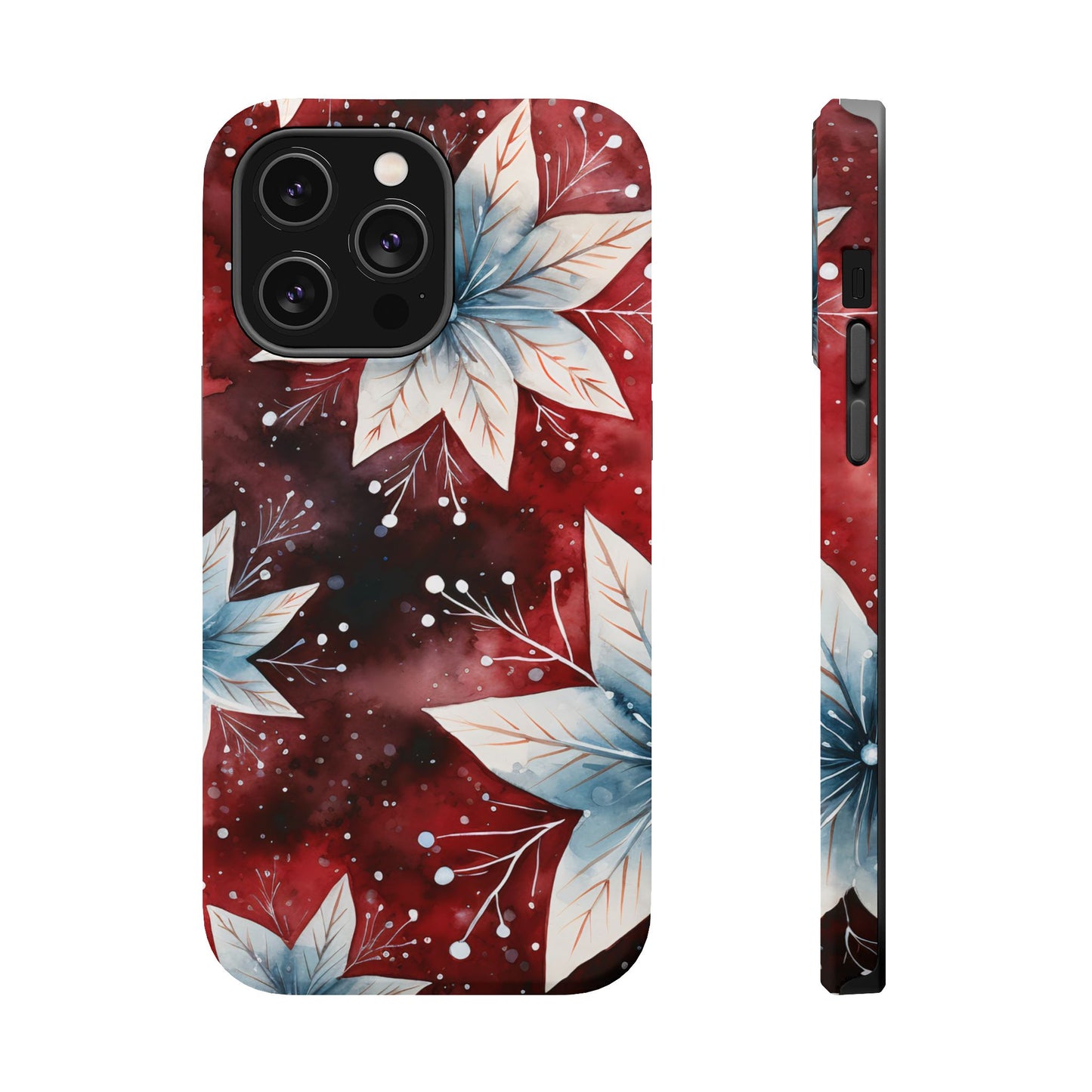 Winter Bloom Poinsettia – MagSafe iPhone Case