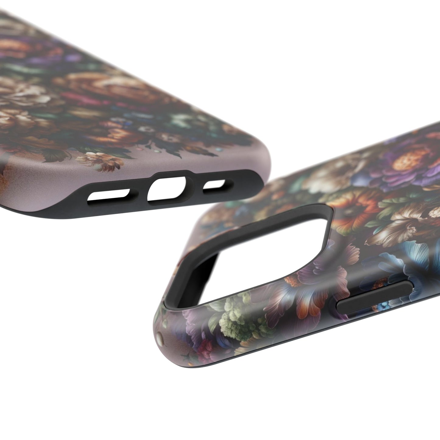 Floral Elegance MagSafe Compatible iPhone Case – Protective Dual-Layer Design with Vibrant Full-Wrap Print