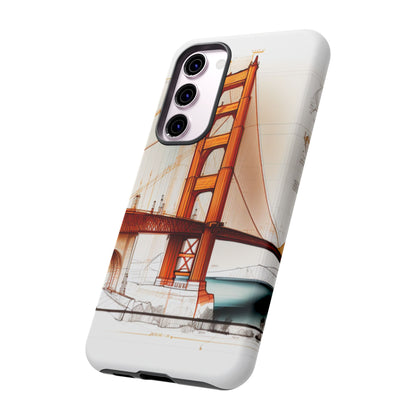 Golden Gate Bridge Samsung Galaxy Case - Architectural Sketch Design