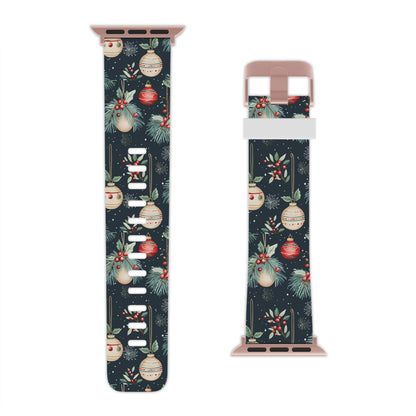 Elegant Christmas Ornaments and Pine Apple Watch Band