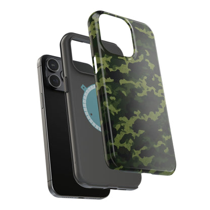 Dark Green Camouflage – MagSafe iPhone Case, Slim and Drop-Resistant