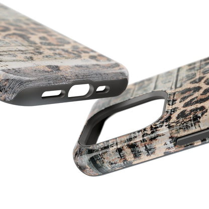 Rustic Leopard Wood Print - MagSafe iPhone Series Case