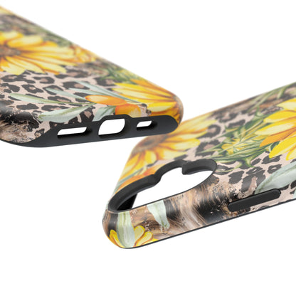 Leopard Sunflower Chic - MagSafe  iPhone Series Case