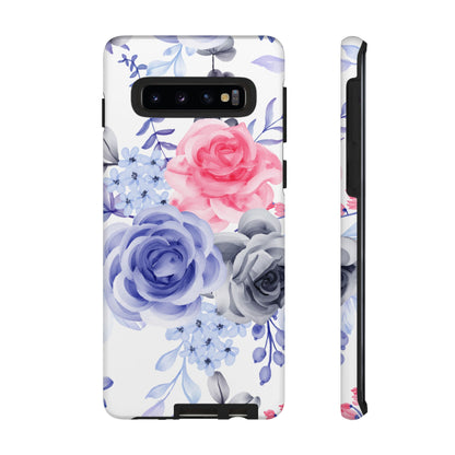 Elegant Blue Floral Watercolor Design – Samsung Galaxy Case