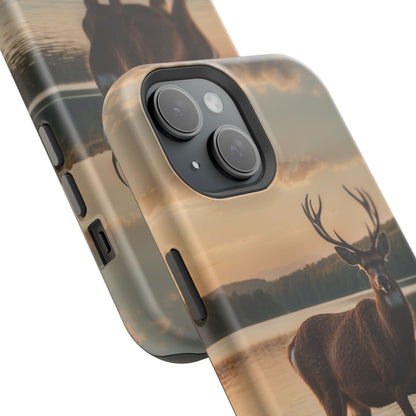 Majestic Stag at Sunset – MagSafe iPhone Case