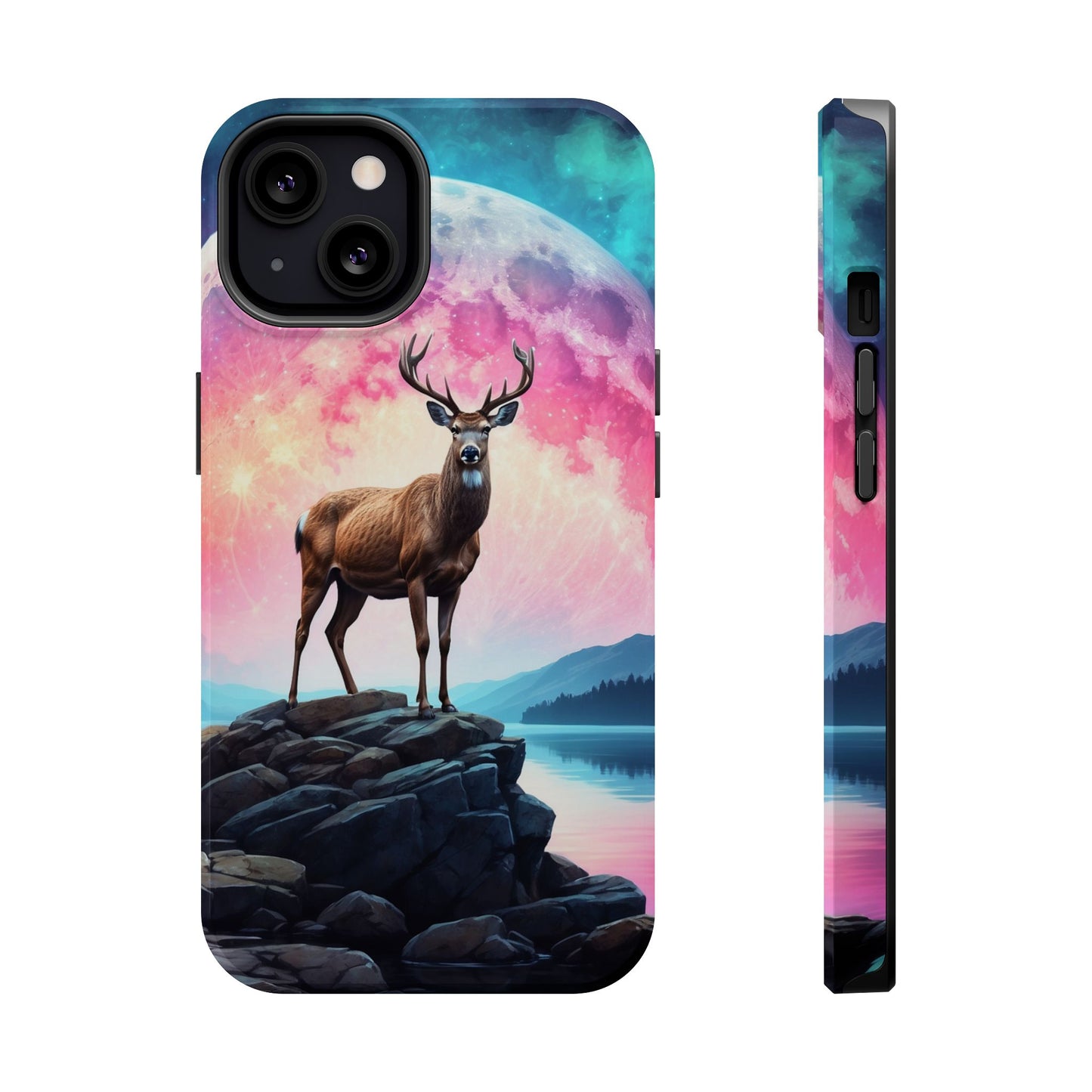 Vibrant Stag in Bloom – MagSafe iPhone Case