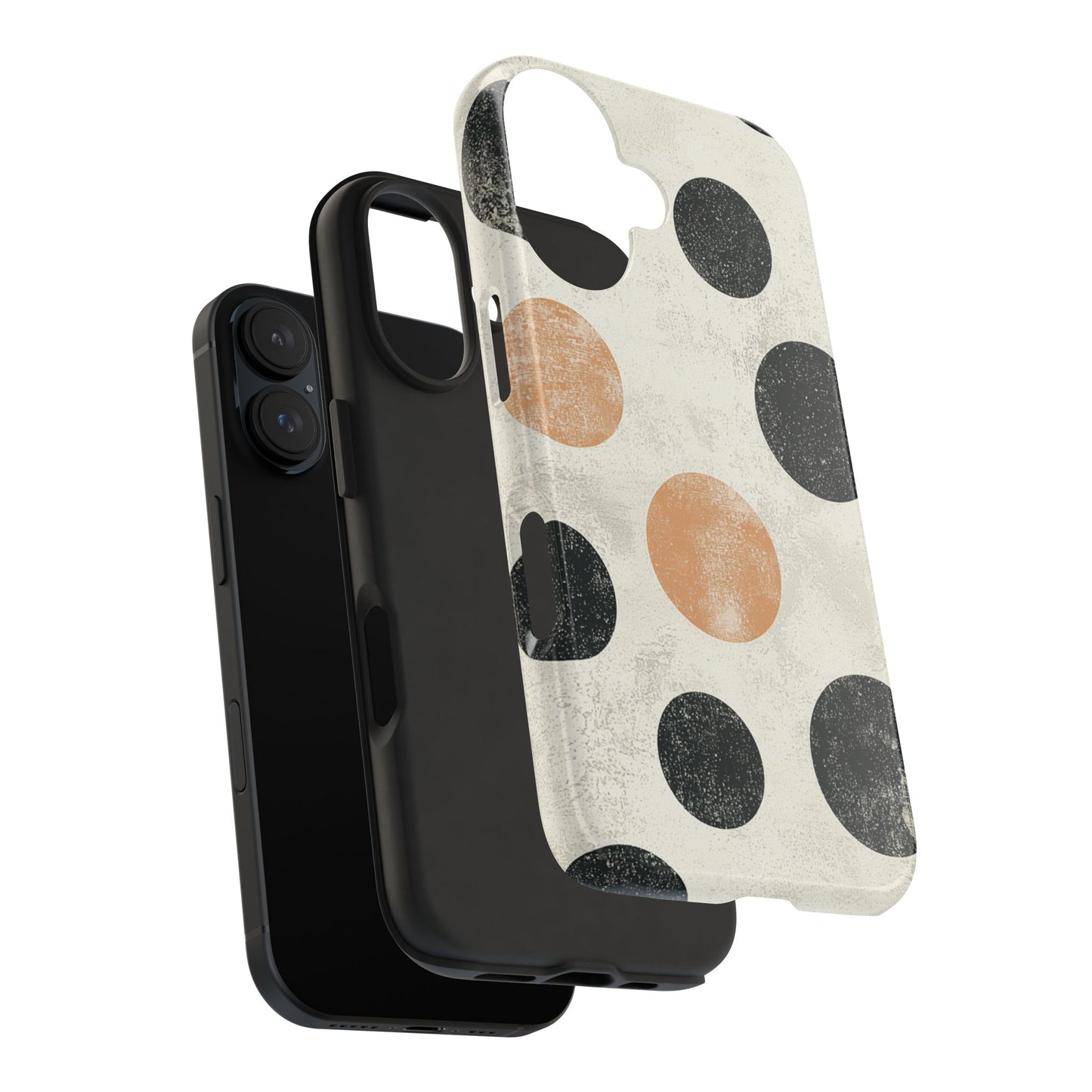 Vintage Polka Dot iPhone Case - Retro Abstract Protective Cover