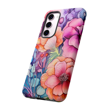 Bright Watercolor Floral Splash iPhone Series Case – Bold Artistic Design