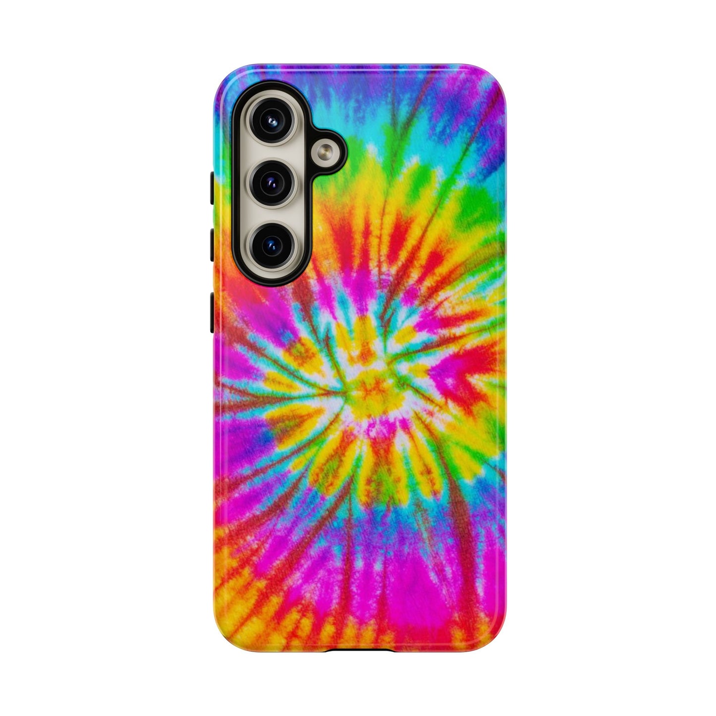 Vibrant Rainbow Spiral Tie-Dye Samsung Galaxy Case – Bold & Retro Style