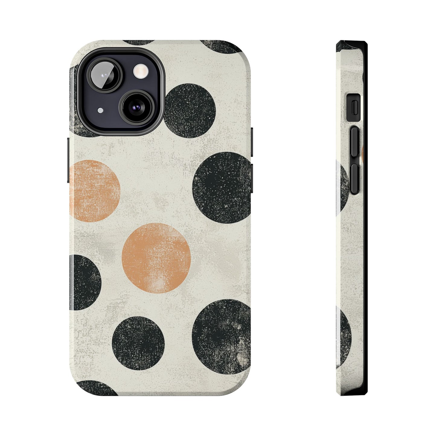 Vintage Polka Dot iPhone Case - Retro Abstract Protective Cover