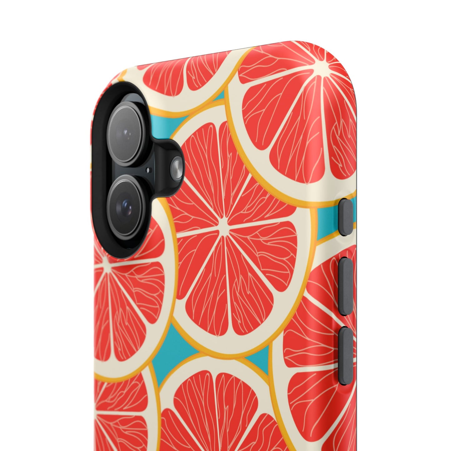 Ruby Grapefruit Pop Tough MagSafe iPhone Case – Vibrant Citrus Design, Shock-Resistant Protection