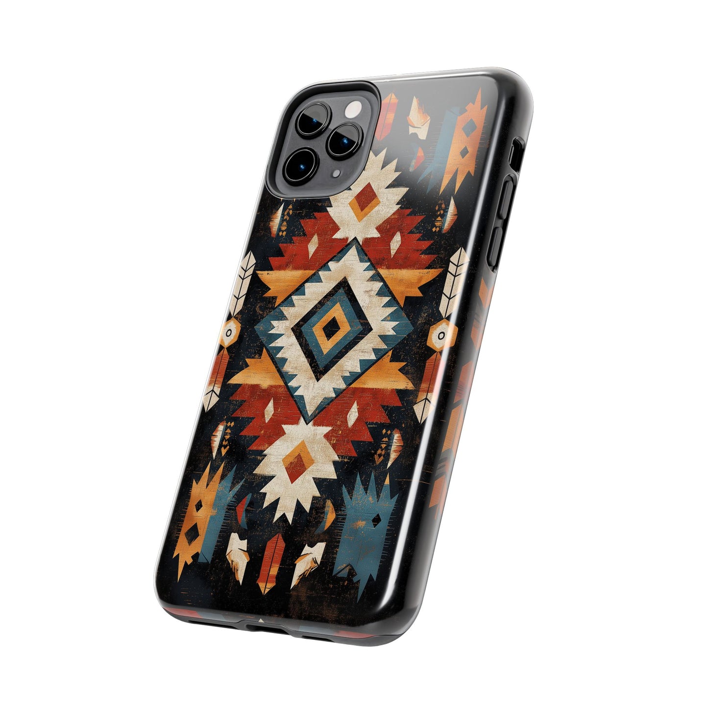 Southwestern Arrow & Diamond Tough iPhone Case – Bold Tribal Design, Dual - Layer Protection - BOGO Cases