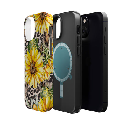 Leopard Sunflower Chic - MagSafe  iPhone Series Case