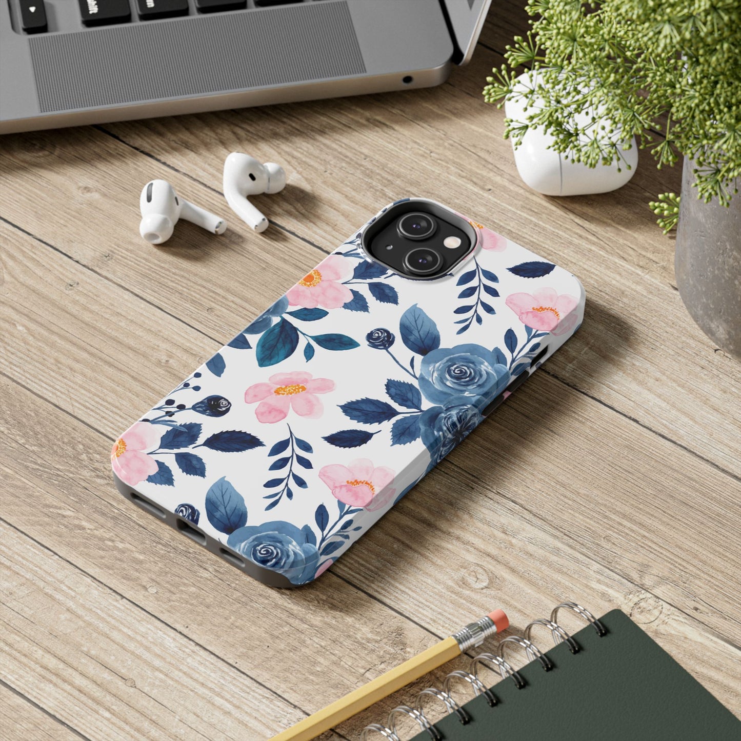 Pastel Garden Charm – iPhone Series Case with Watercolor Flowers