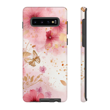 Blush Pink Floral Butterfly - Samsung Galaxy Case