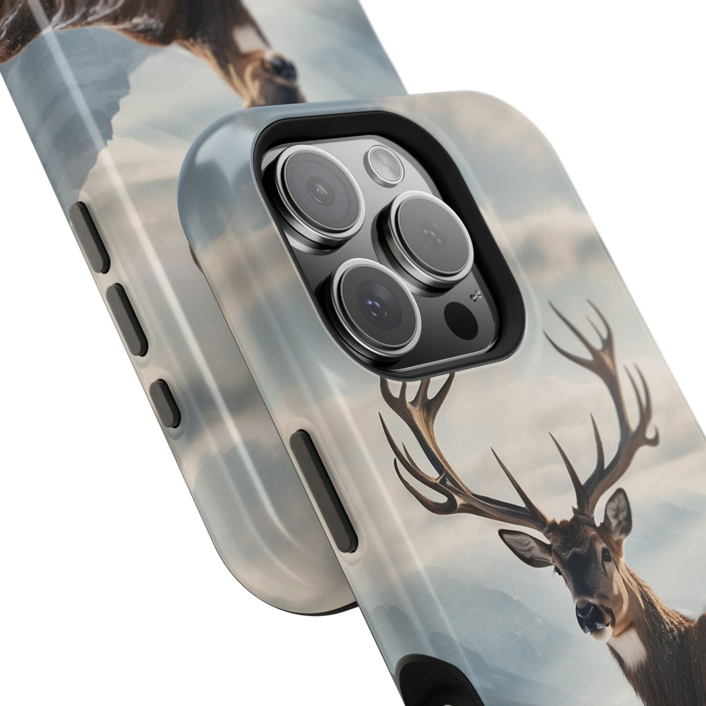 Alpine Majesty: Stag in Snow – MagSafe iPhone Case