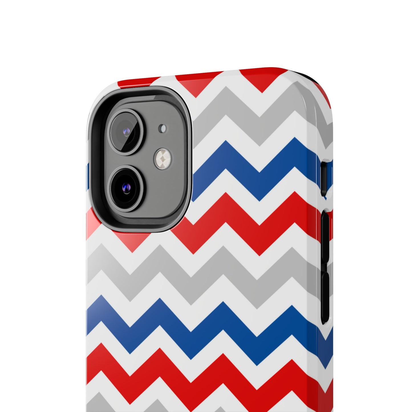 Patriotic Red, White & Blue Chevron – Geometric iPhone Case