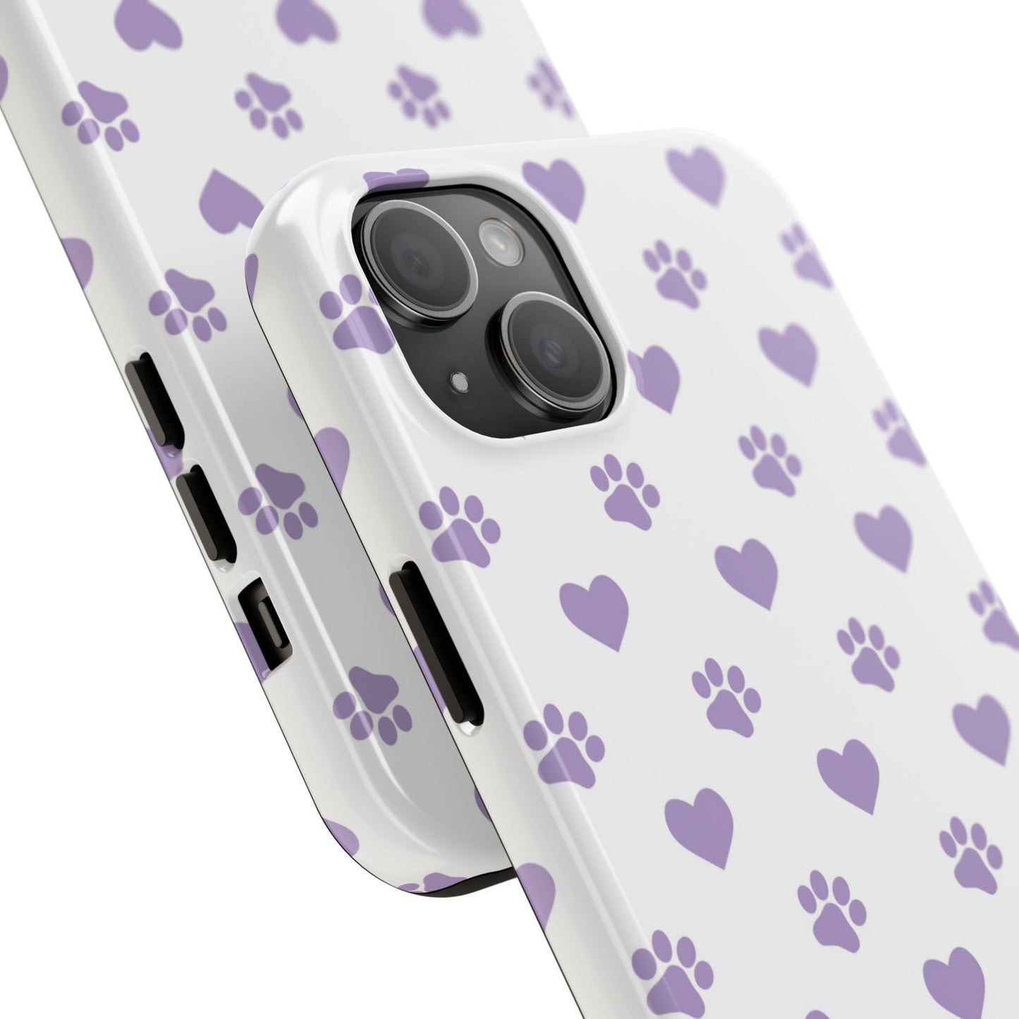 Paw Prints & Hearts – Cute and Durable iPhone Case for Animal Lovers