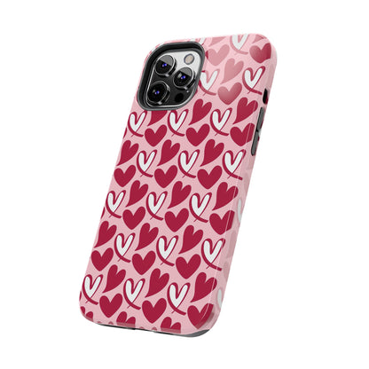 Hand-Drawn Hearts iPhone Case