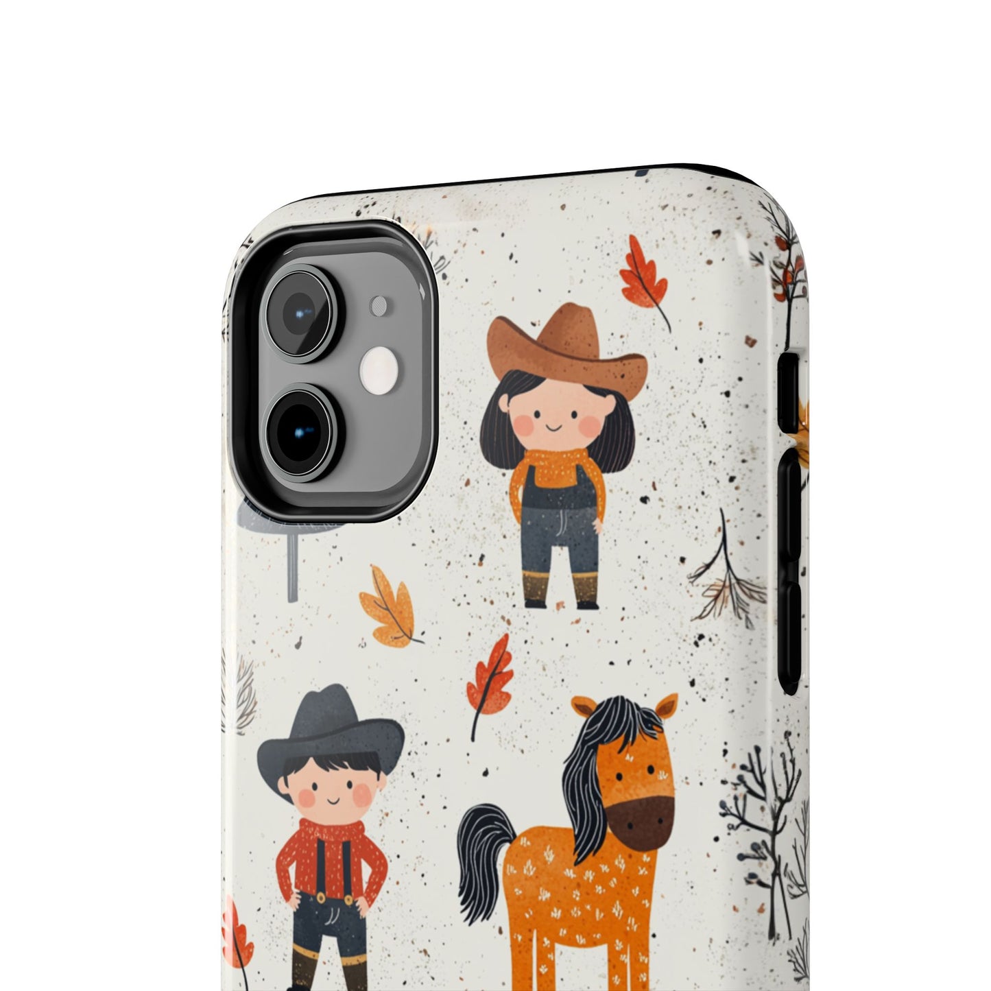 Cowboy Adventures Tough iPhone Case – Cute Western Theme, Dual - Layer Protection - BOGO Cases