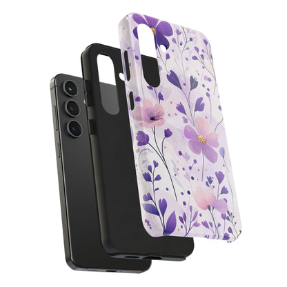 Purple Floral Bliss Samsung Galax Case – Delicate Blossom Design