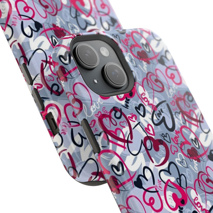 Graffiti Love Hearts MagSafe Case