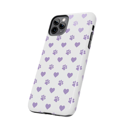 Paw Prints & Hearts – Cute and Durable iPhone Case for Animal Lovers