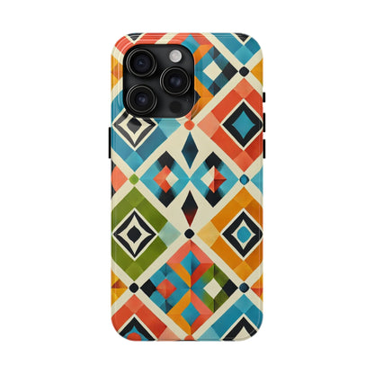 Harlequin Geometric iPhone Case - Vibrant Abstract Protective Cover