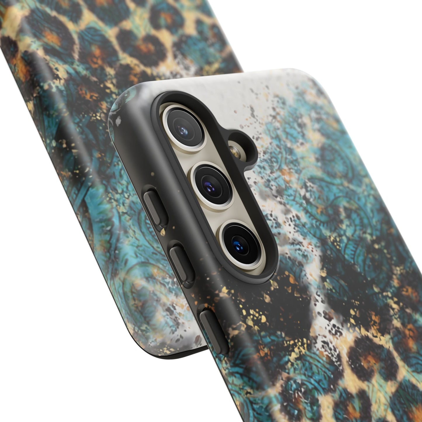 Turquoise Paisley Cowhide Leopard - Samsung Galaxy Series Case